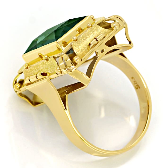 Foto 3 - Handarbeits-Damenring 7ct grüner Spinell in 585er Gold, S2098