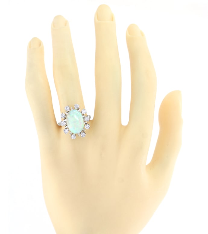 Foto 5 - Handarbeits-Ring Opal lupenreine Brillanten, S5679